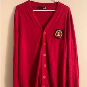 RARE moschino red cardigan!